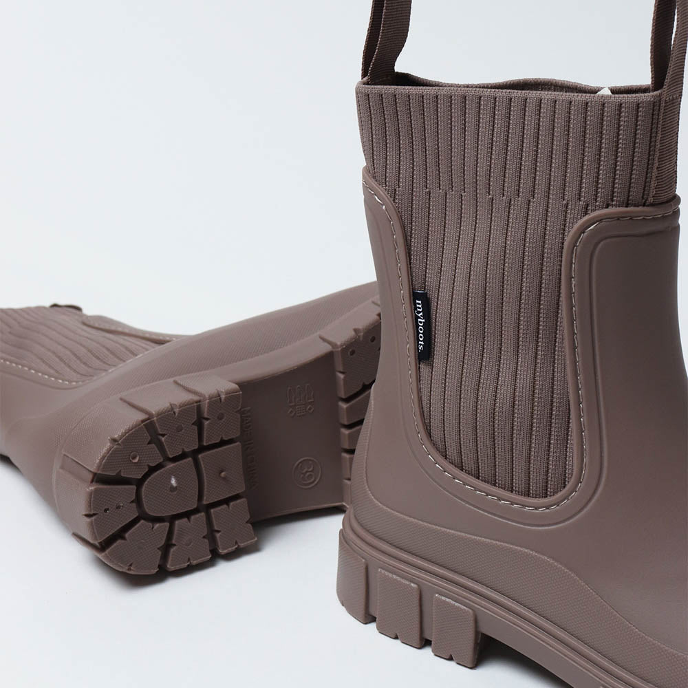 Lorna Chelsea Rain Boots in Mushroom