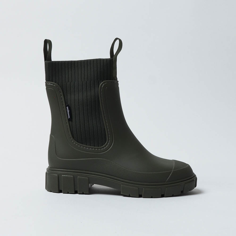 Lorna Chelsea Rain Boots in Olive