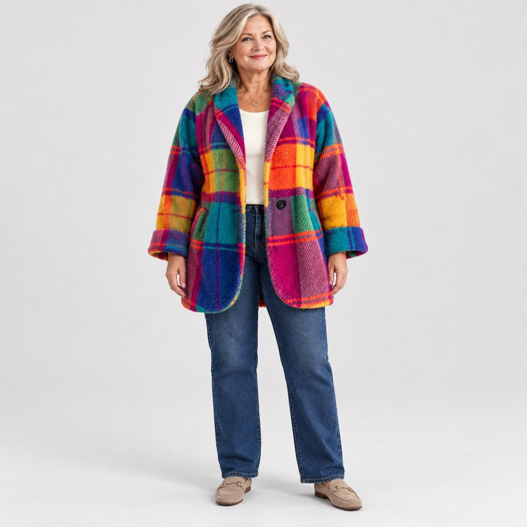 Beatrice Colourful Heritage Check Coat