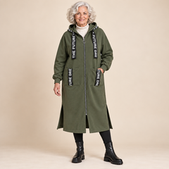 Doreen Long Hooded Zip Coat