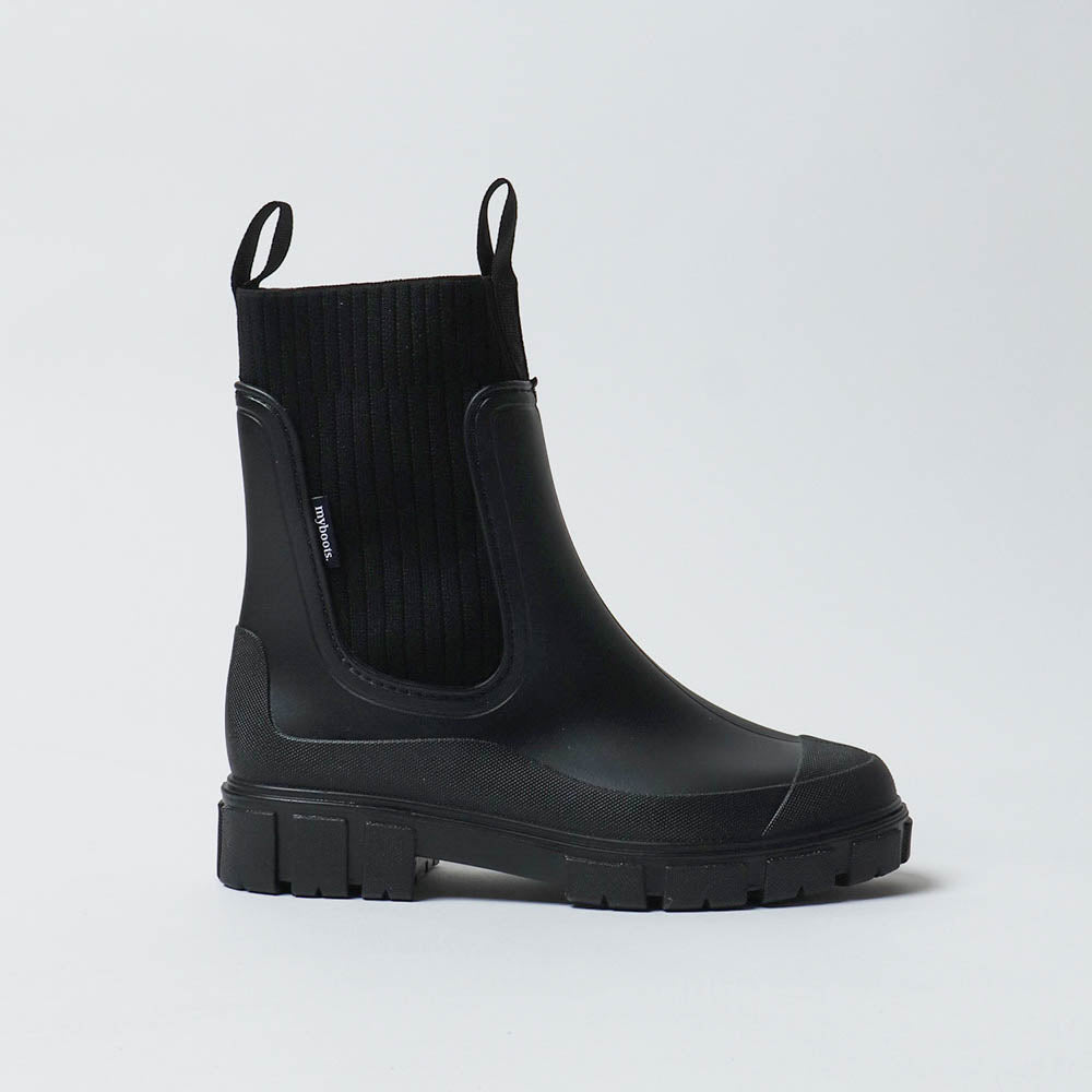 Lorna Chelsea Rain Boots in Black