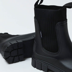 Lorna Chelsea Rain Boots in Black