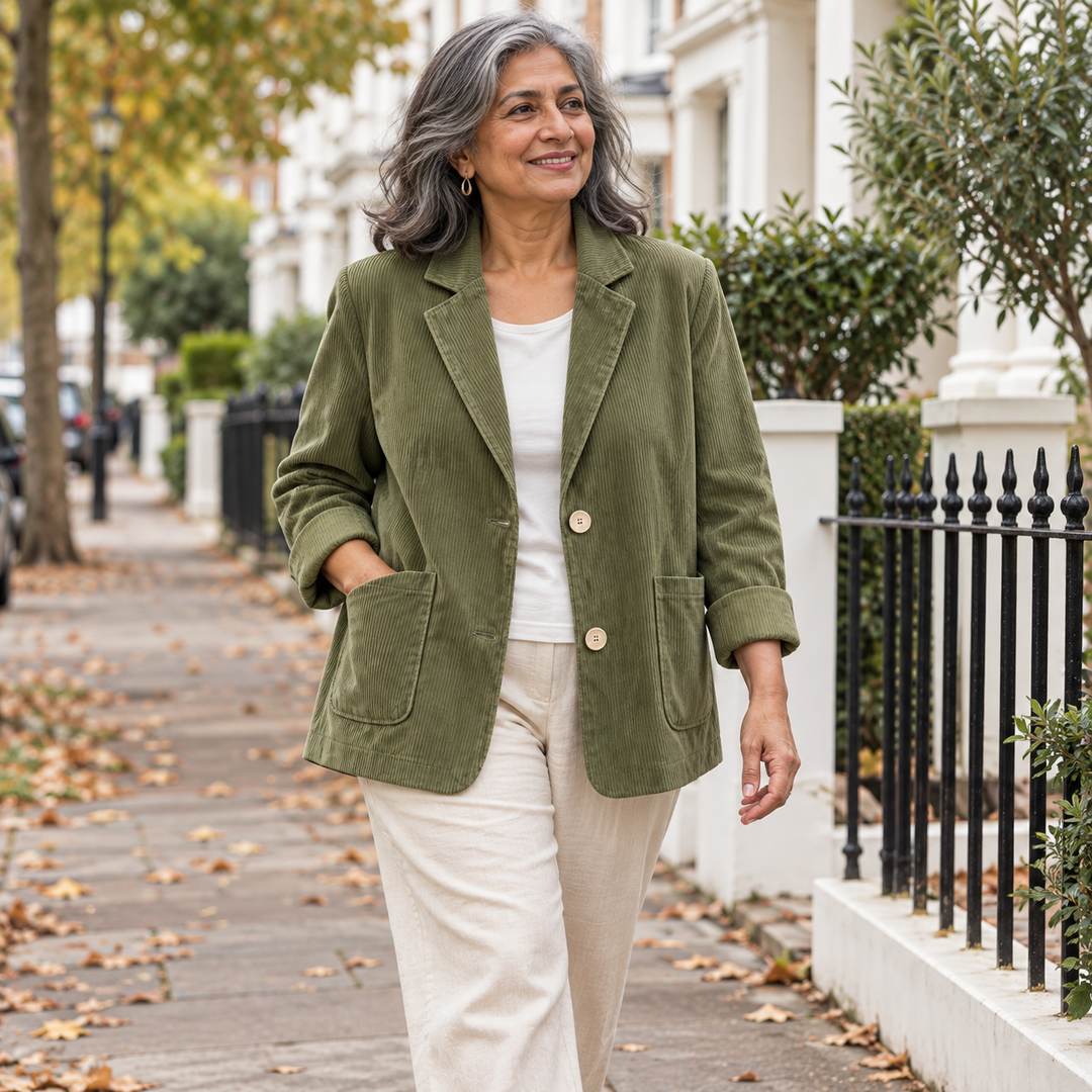 Carolyn Relaxed Corduroy Blazer