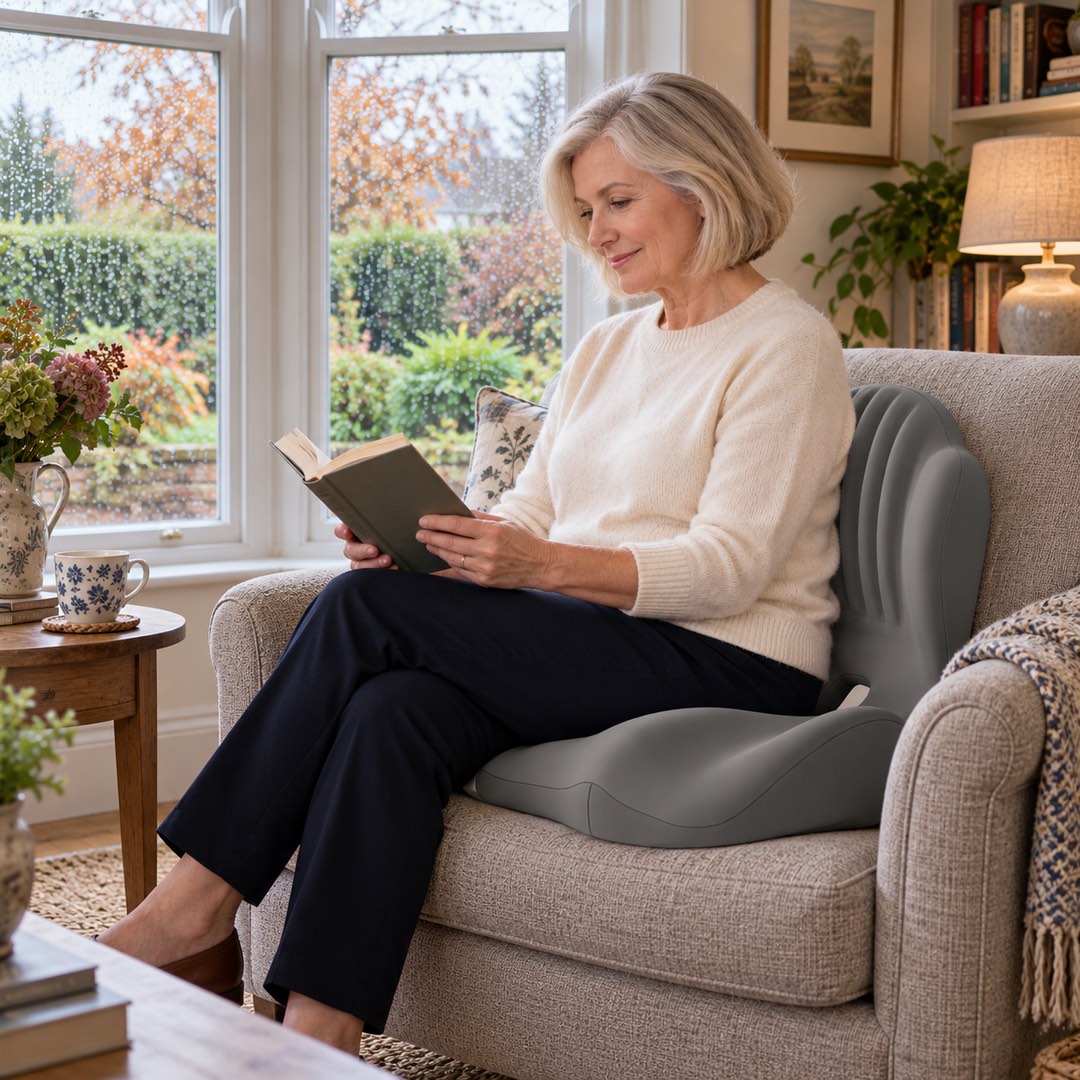 The Debra Memory Foam Seat Cushion with Back Support at home