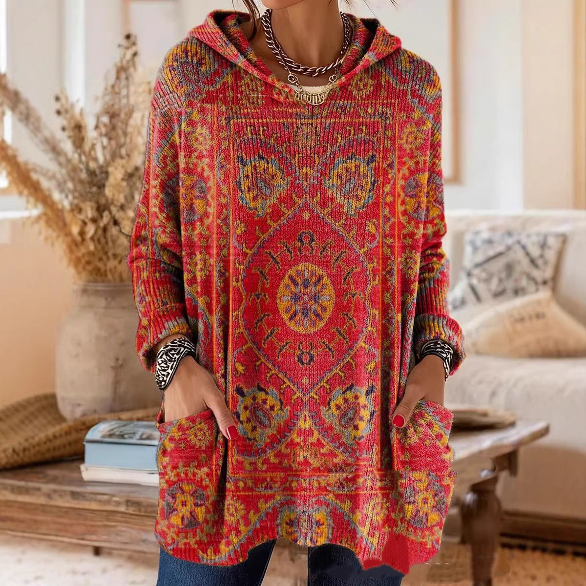 Mabel | Heritage Mosaic Hooded Knit