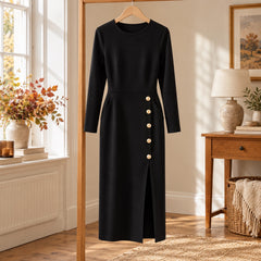 Geraldine dress on a hanger