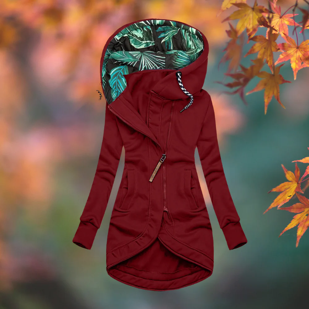 Harriet™ | Floral Lined Hooded Coat