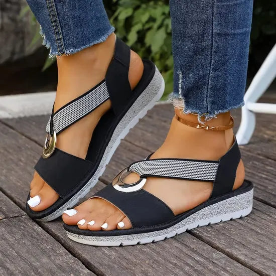 Ruby - Woven Strap Comfort Sandals