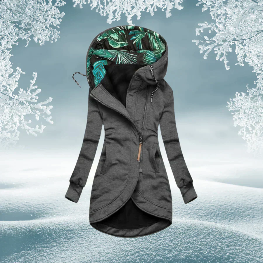 Harriet™ | Floral Lined Hooded Coat