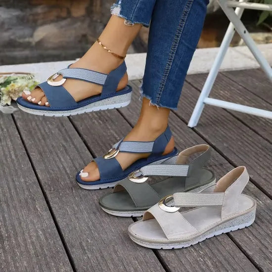 Ruby - Woven Strap Comfort Sandals