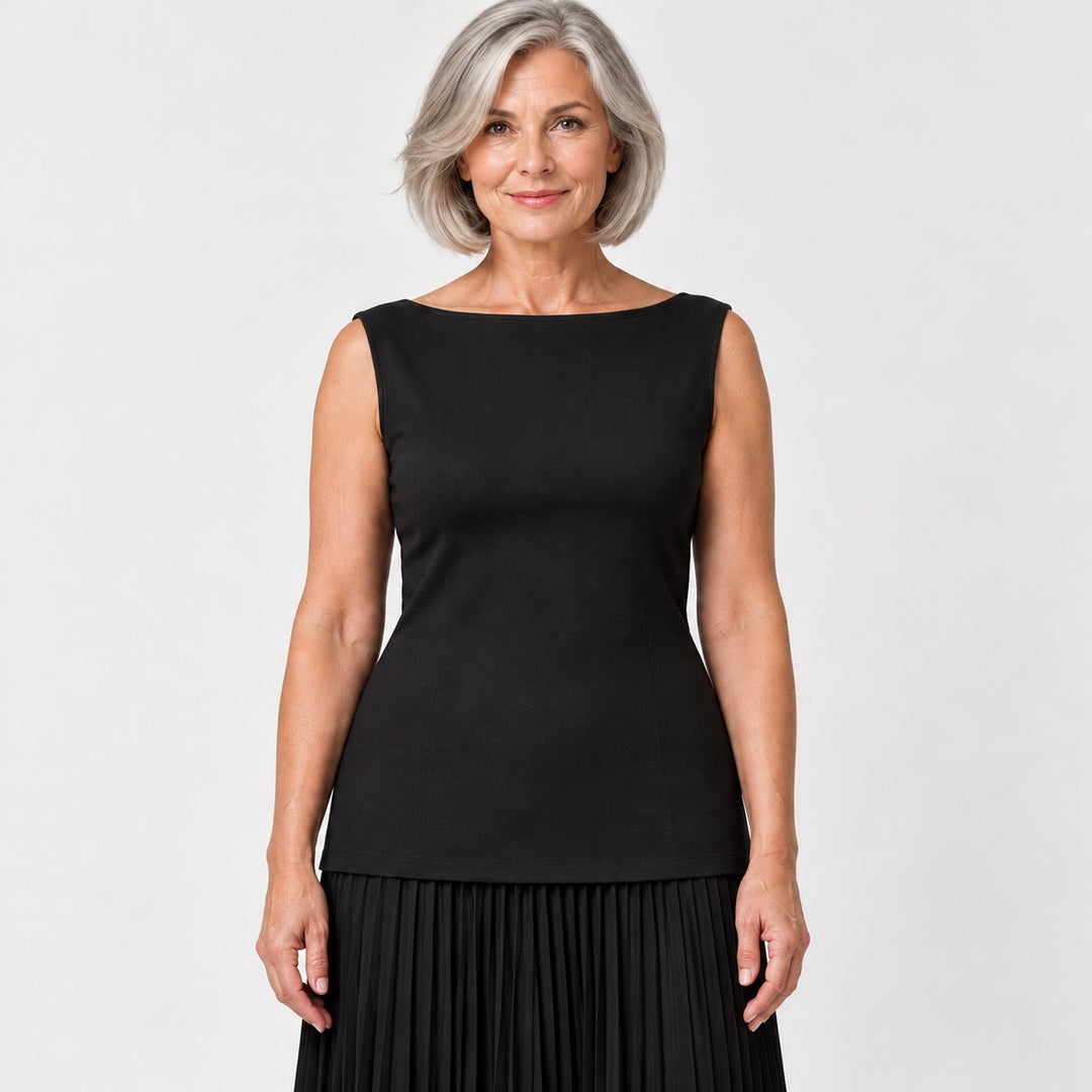 The Jenny Boat Neck Knit Top and Pleated Maxi Skirt Set close-up of the fabric