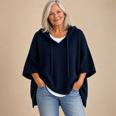 Maggie Hooded Knit Poncho Jumper
