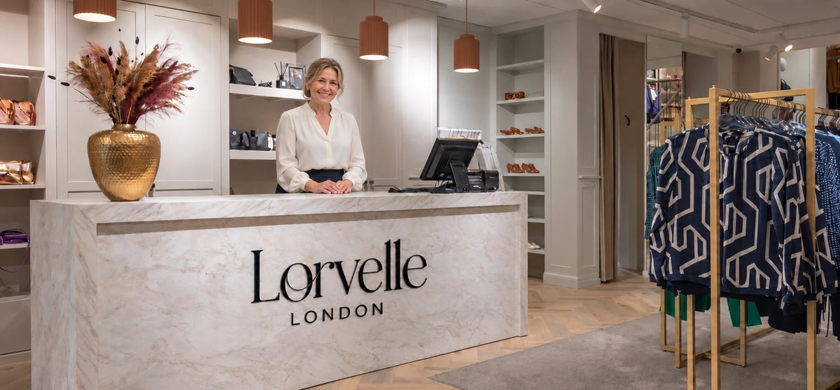 Lorvelle London shop counter