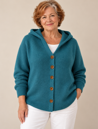 Sonia Hooded Button Cardigan