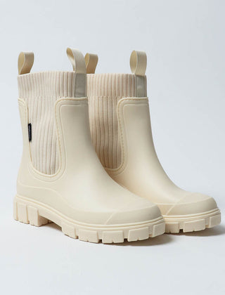 Lorna Chelsea Rain Boots in Ivory