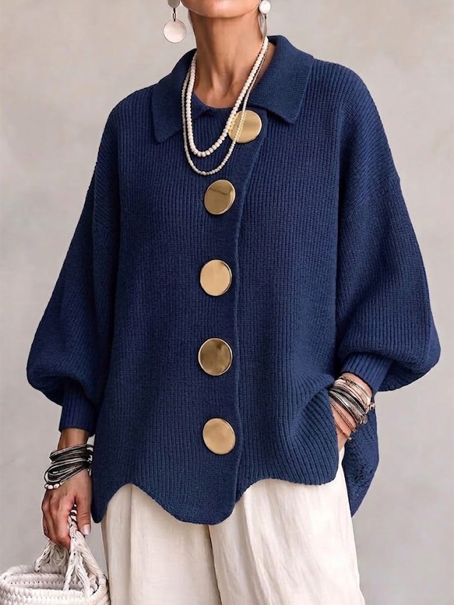 Eleanor™ | Graceful Statement Button Knit