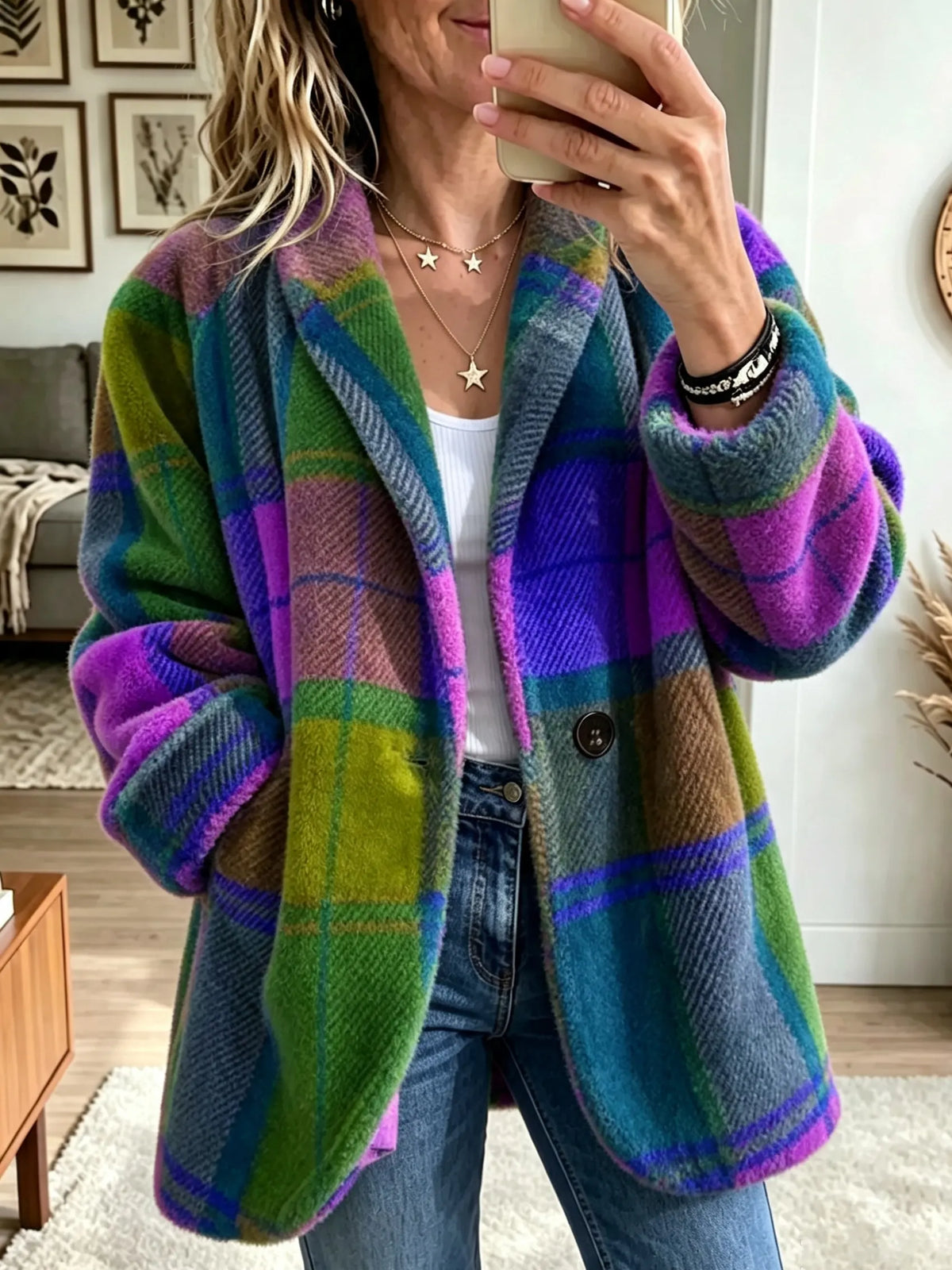 Beatrice™ | Colourful Heritage Check Coat
