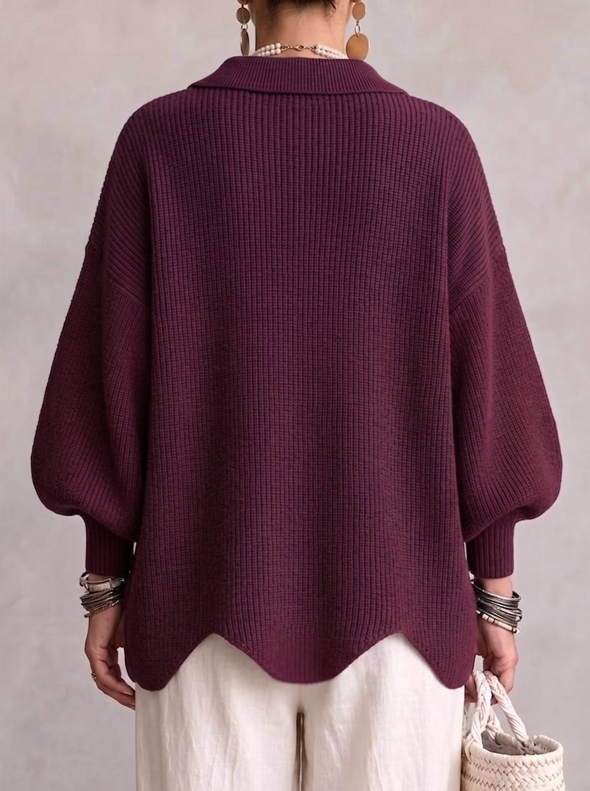 Jacqueline Collared Gold Button Knit Cardigan