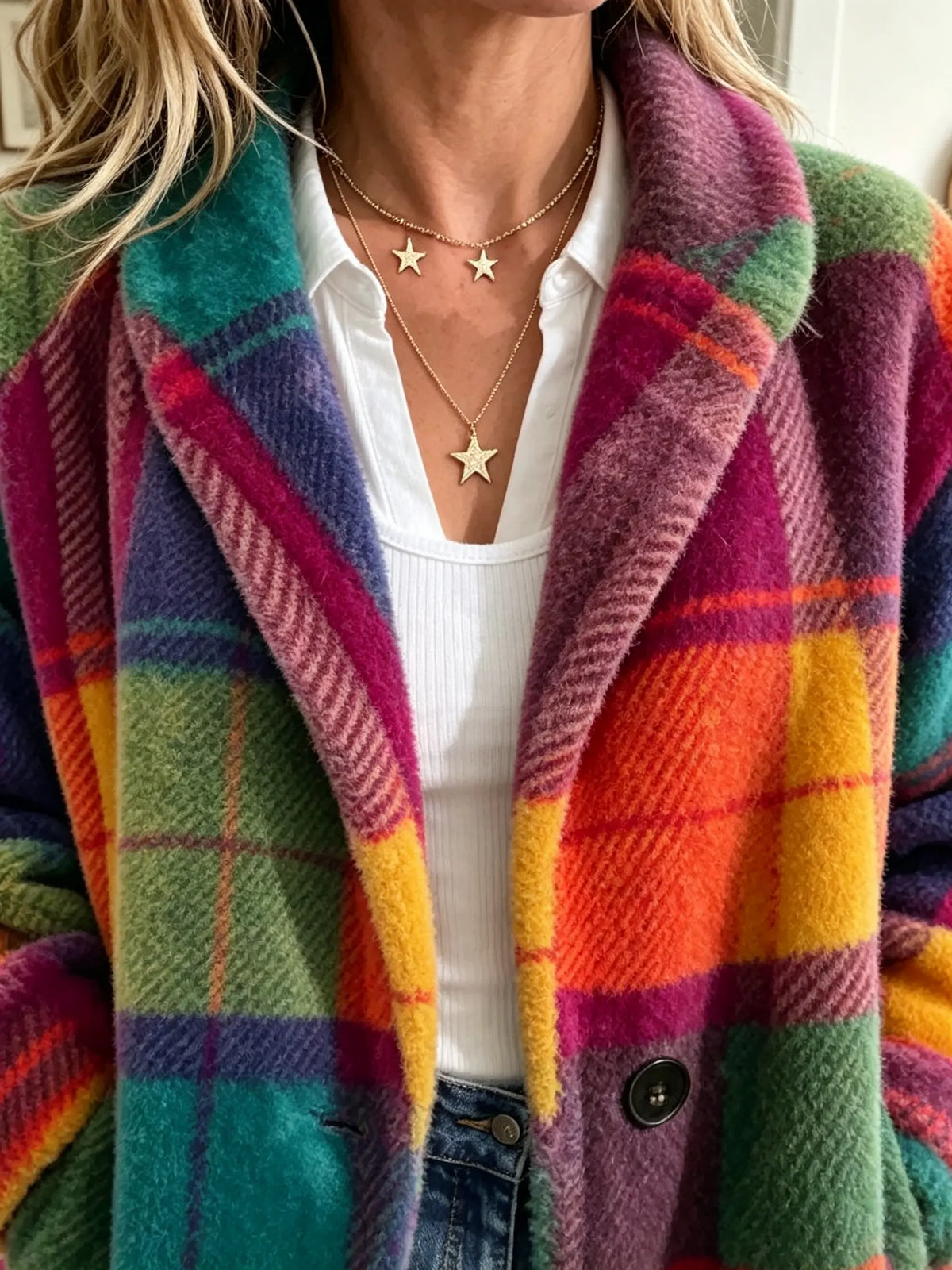 Beatrice™ | Colourful Heritage Check Coat