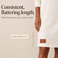Maxine Cowl Neck Ribbed Knit Dress