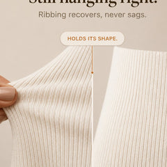 Maxine Cowl Neck Ribbed Knit Dress