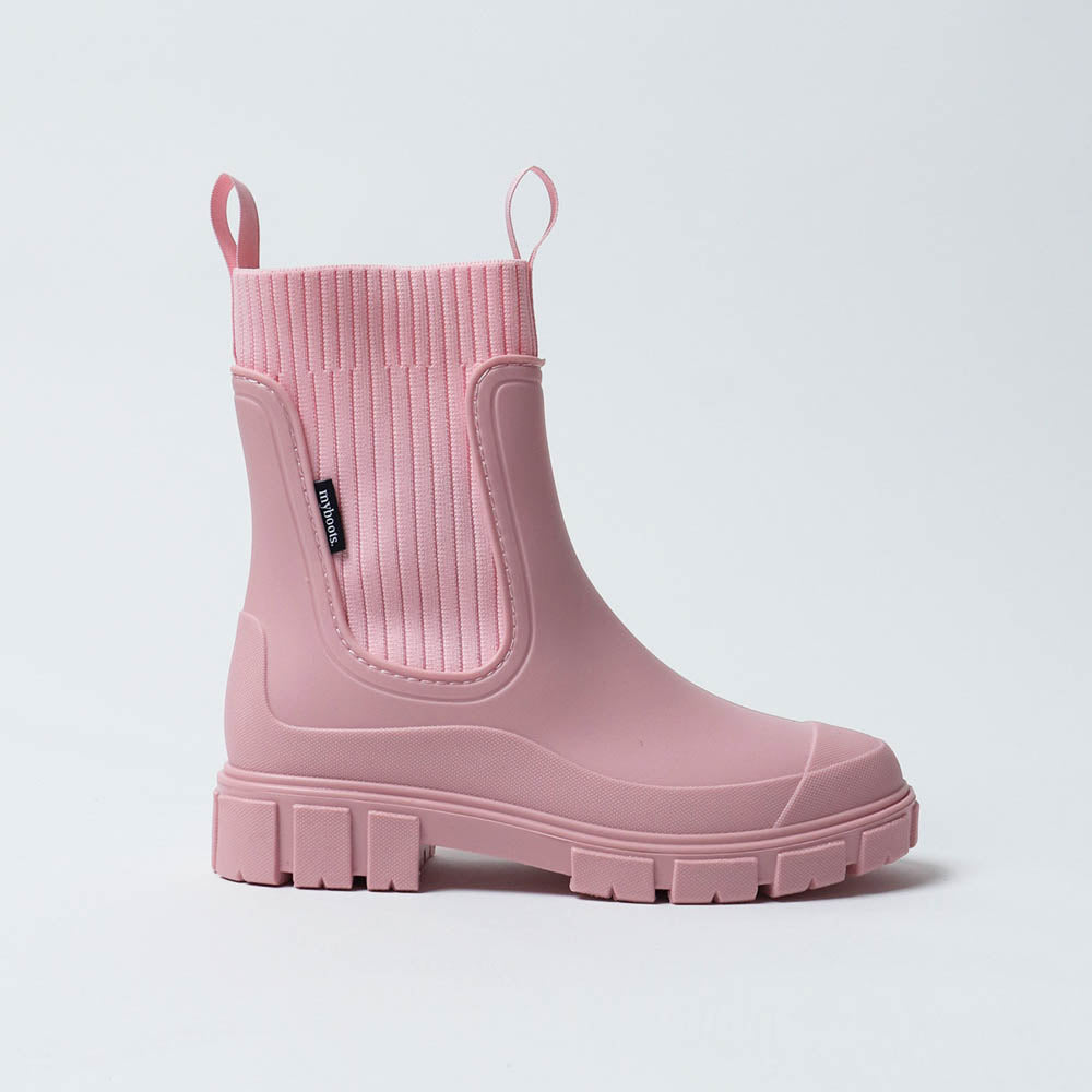 Lorna Chelsea Rain Boots in Blush Pink