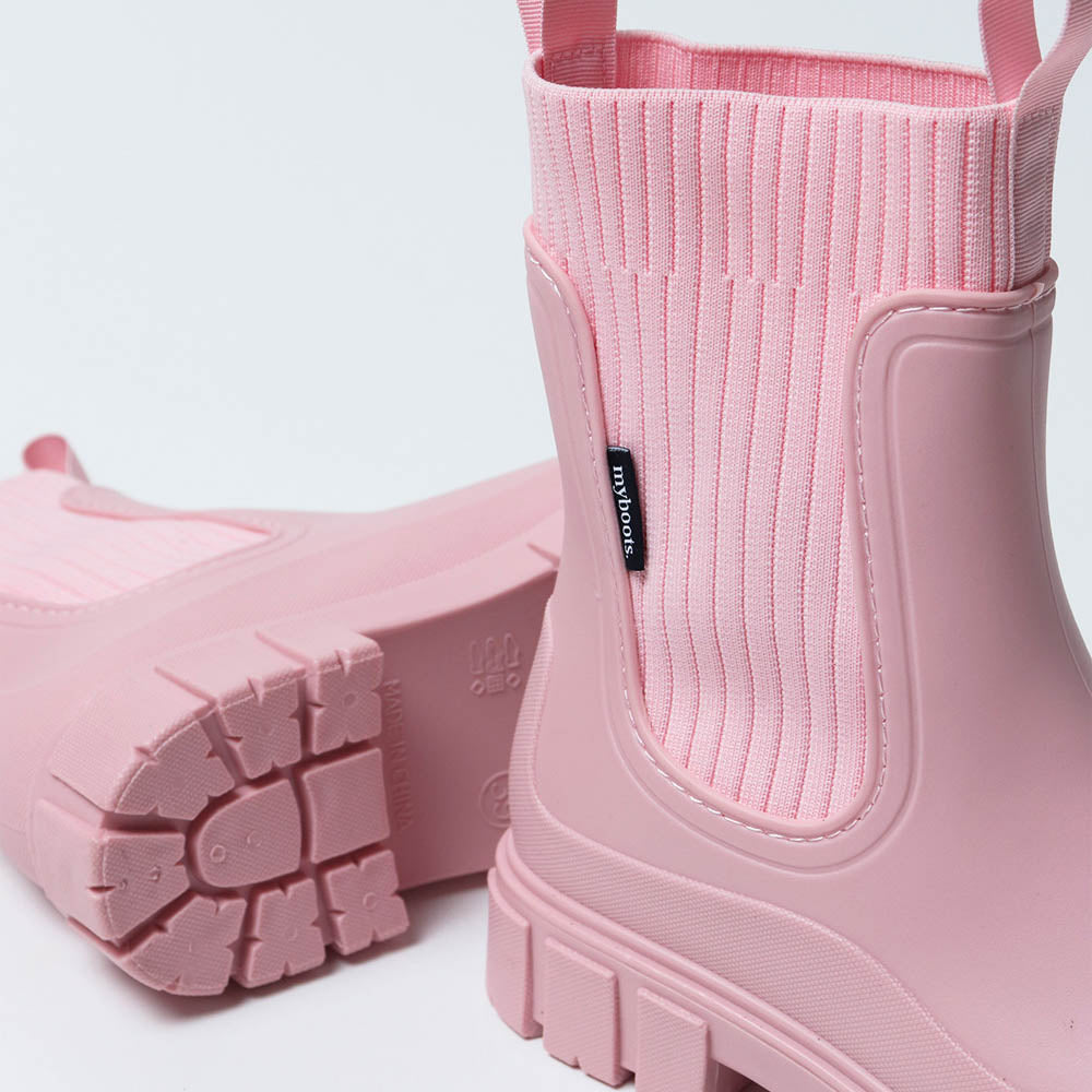 Lorna Chelsea Rain Boots in Blush Pink