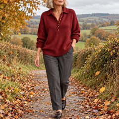 Sally jumper worn outdoors