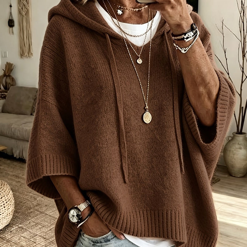 Eileen Oversized Hooded Knit Jumper