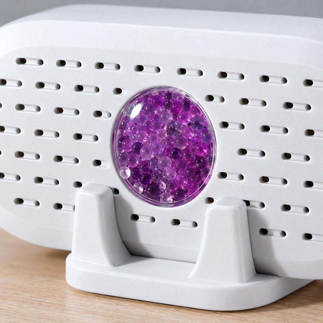 The Stacey Reusable Mini Dehumidifier for Wardrobes close-up of the detail