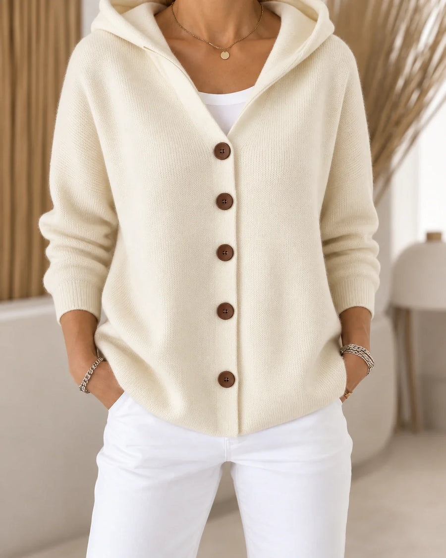 Morag Hooded Button Cardigan