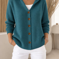 Morag Hooded Button Cardigan