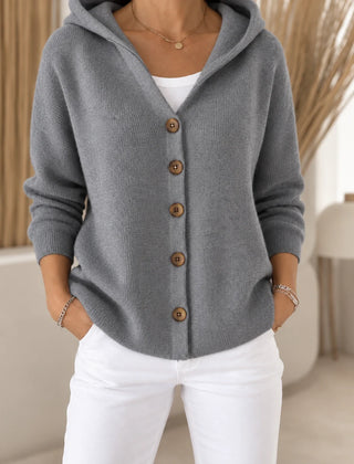 Morag Hooded Button Cardigan