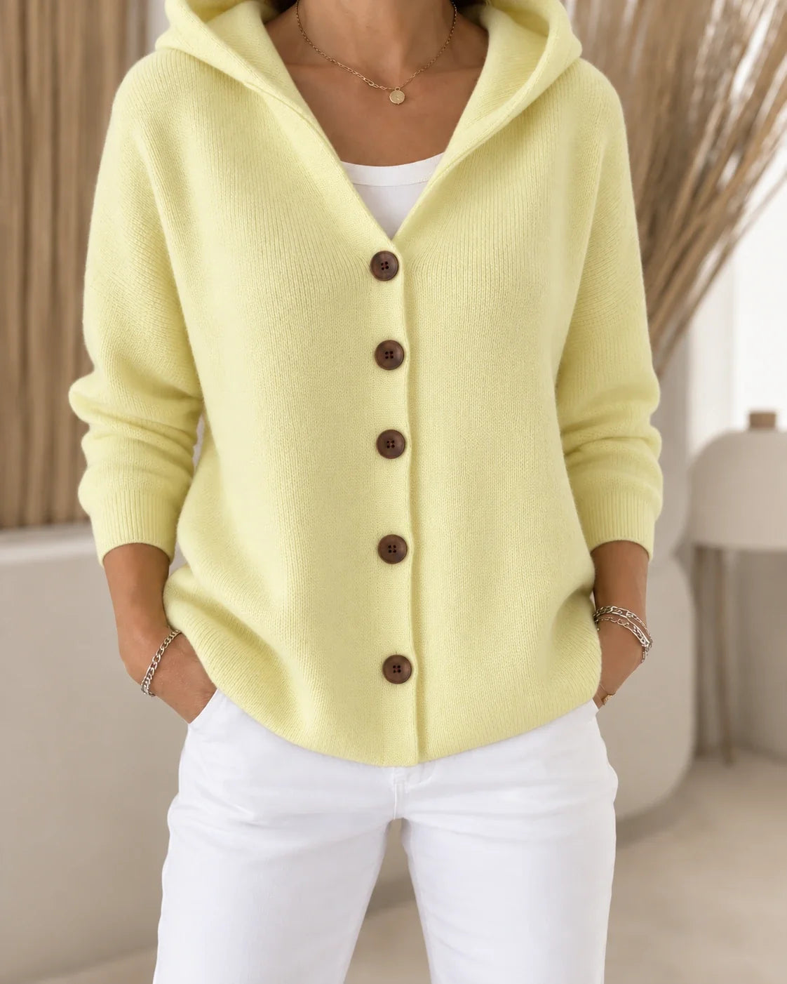 Morag Hooded Button Cardigan