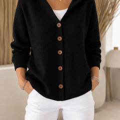 Morag Hooded Button Cardigan