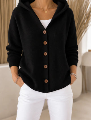 Morag Hooded Button Cardigan