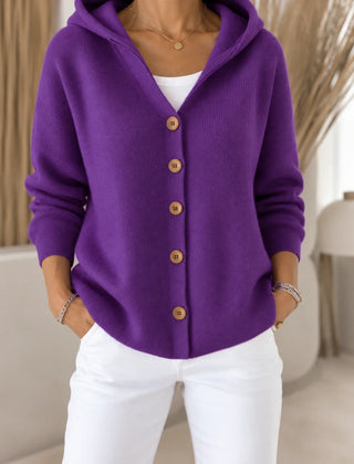 Morag Hooded Button Cardigan