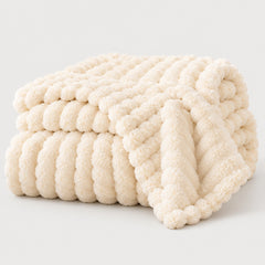 The Tracy Ribbed Fleece Throw Blanket product photo